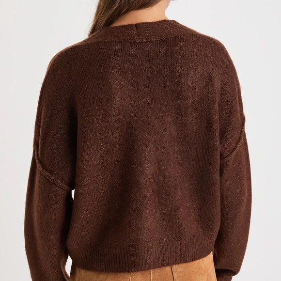 Lulus - Cozy Ease Cropped Cardigan Sweater - Picture 6 of 10